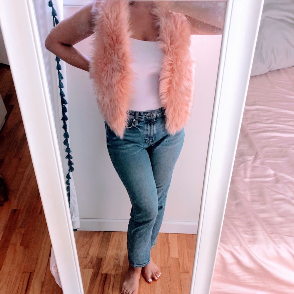 Pink Faux fur vest